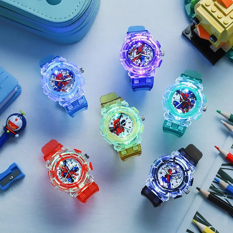 Spider Man Kids Watch - Fashionable Electronic Timepiece with Light for Students 1