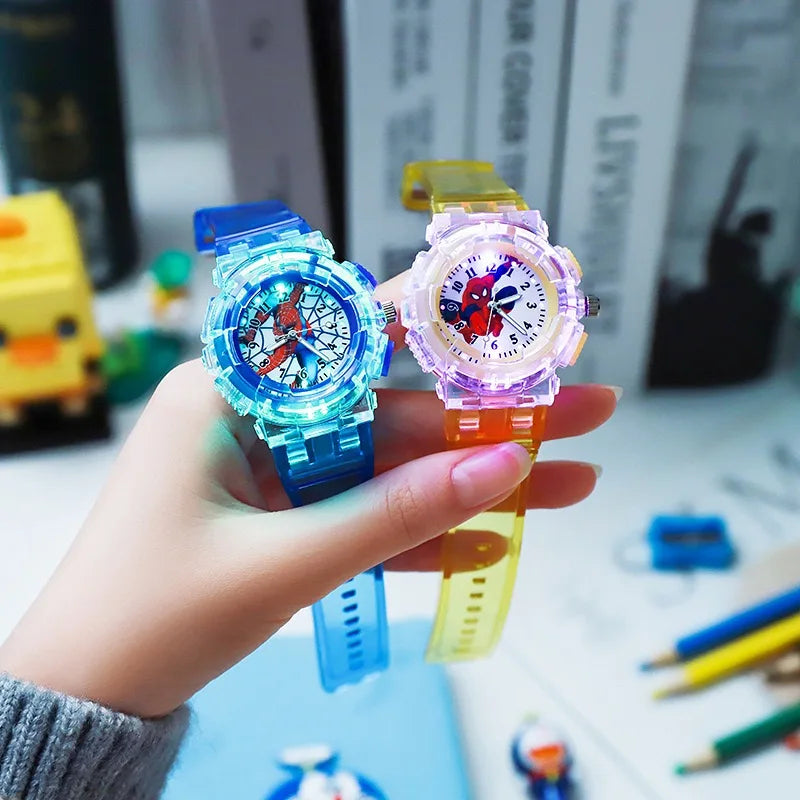 Spider Man Kids Watch - Fashionable Electronic Timepiece with Light for Students 2