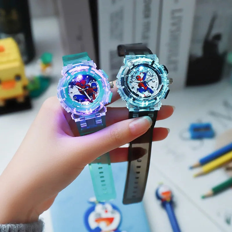Spider Man Kids Watch - Fashionable Electronic Timepiece with Light for Students 3