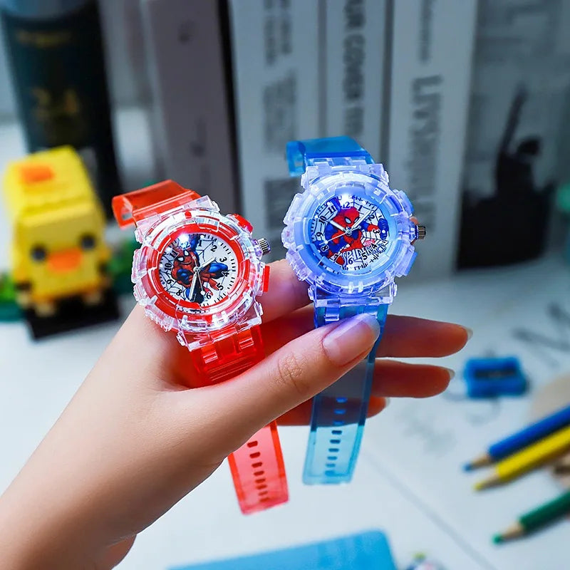 Spider Man Kids Watch - Fashionable Electronic Timepiece with Light for Students 4