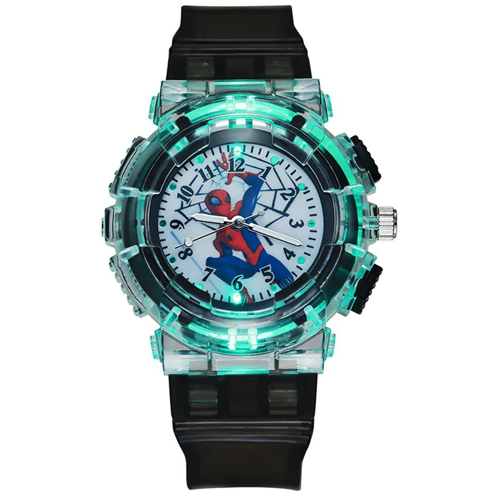 Spider Man Kids Watch - Fashionable Electronic Timepiece with Light for Students 7