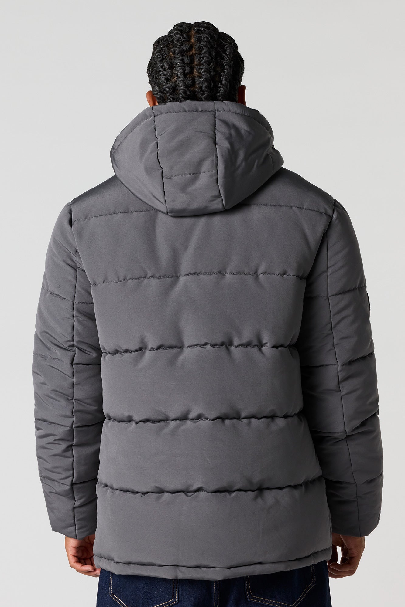 Stylish Black Puffer Jacket for Men & Women with Removable Hood - Ultimate Comfort & Versatile Design 1