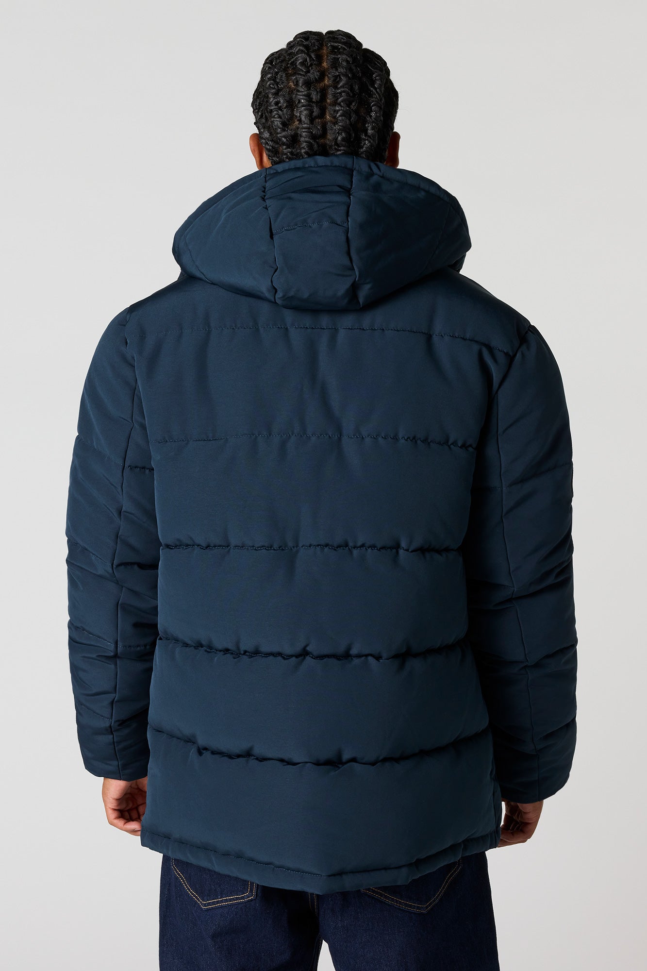 Stylish Black Puffer Jacket for Men & Women with Removable Hood - Ultimate Comfort & Versatile Design 5