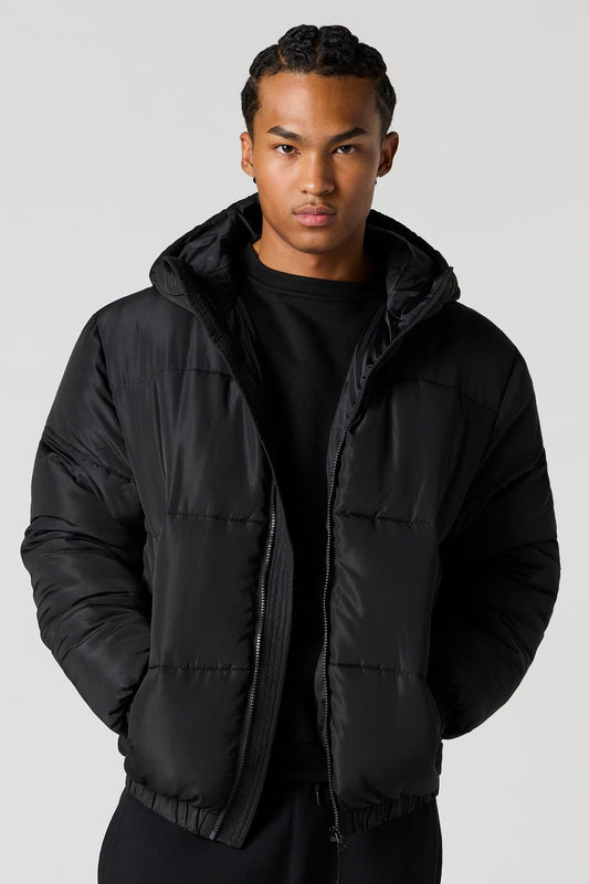 Stylish Hooded Black Puffer Jacket for Men and Women - Ultimate Warmth and Comfort 0