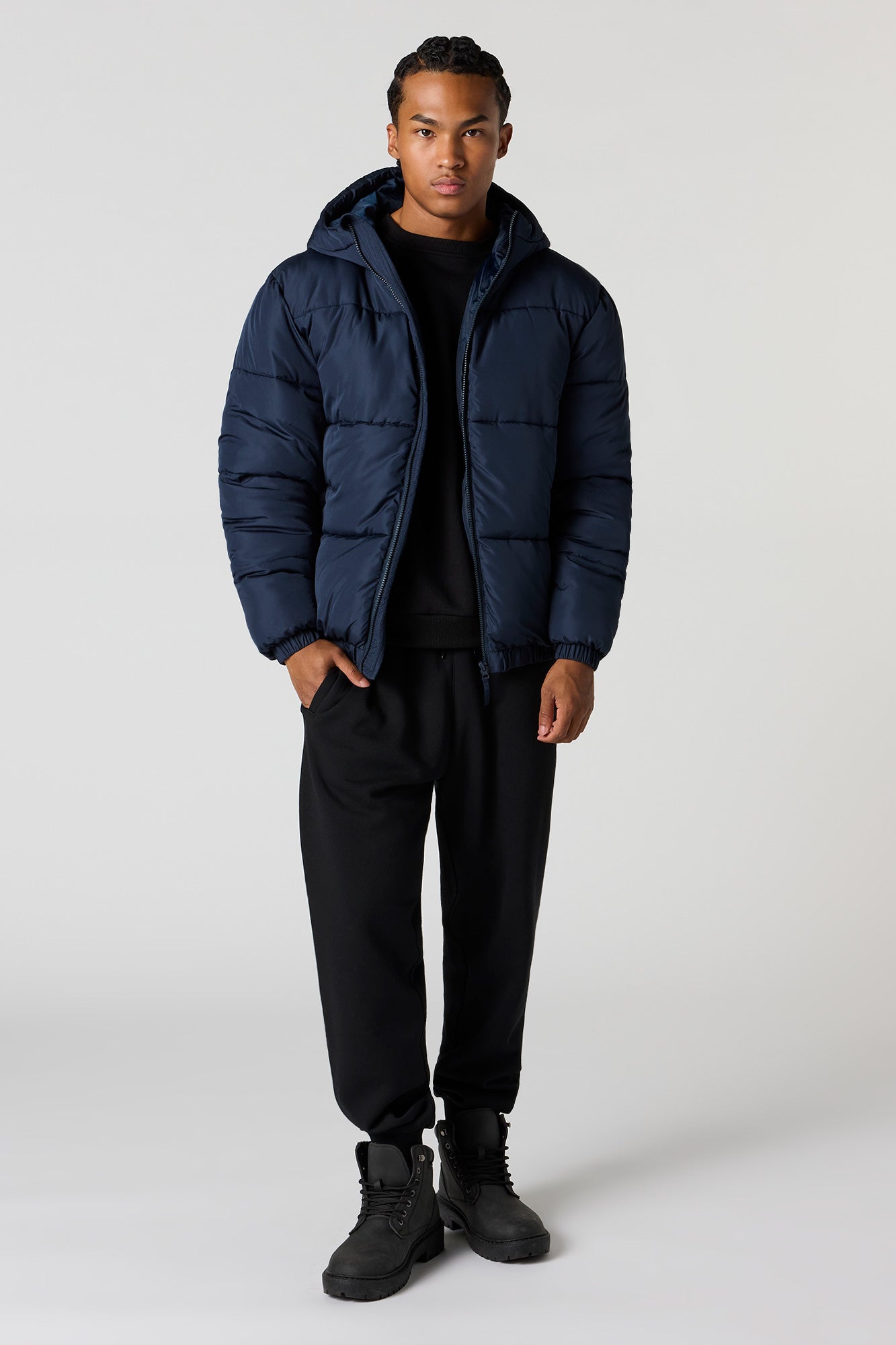 Stylish Hooded Black Puffer Jacket for Men and Women - Ultimate Warmth and Comfort 5