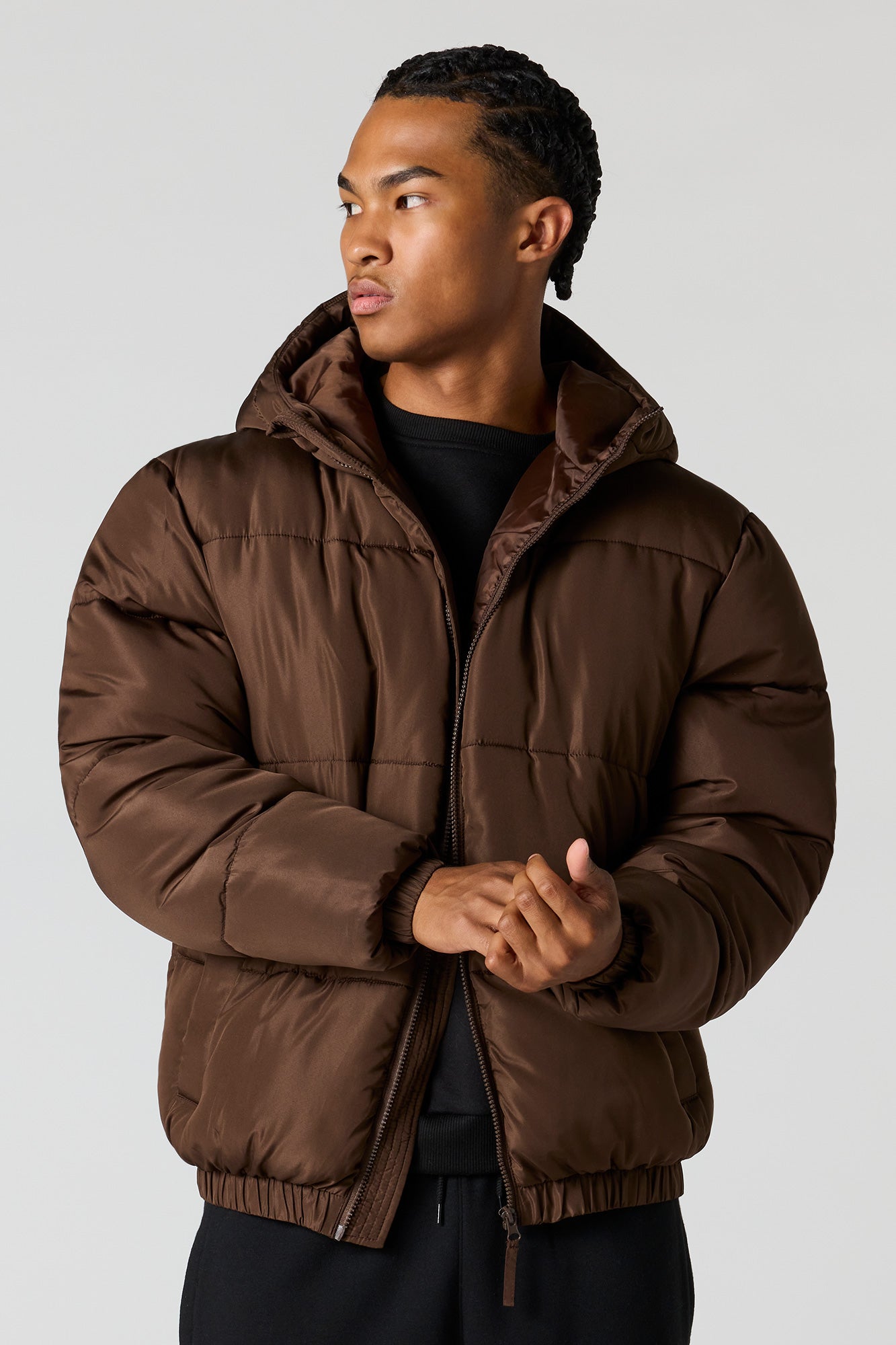 Stylish Hooded Black Puffer Jacket for Men and Women - Ultimate Warmth and Comfort 6