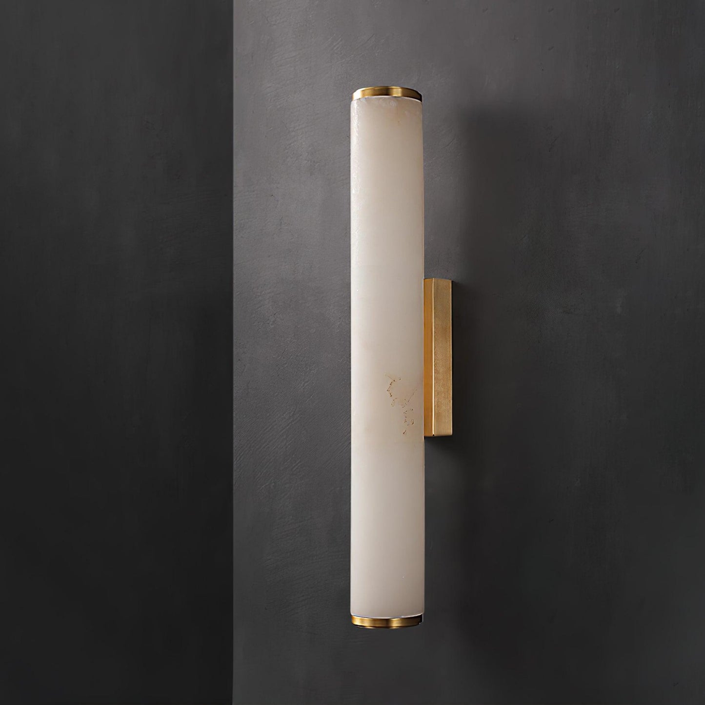 Elegant Alabaster Wall Sconce Light with LED Lighting - Modern Wall Lamp for Indoor Use