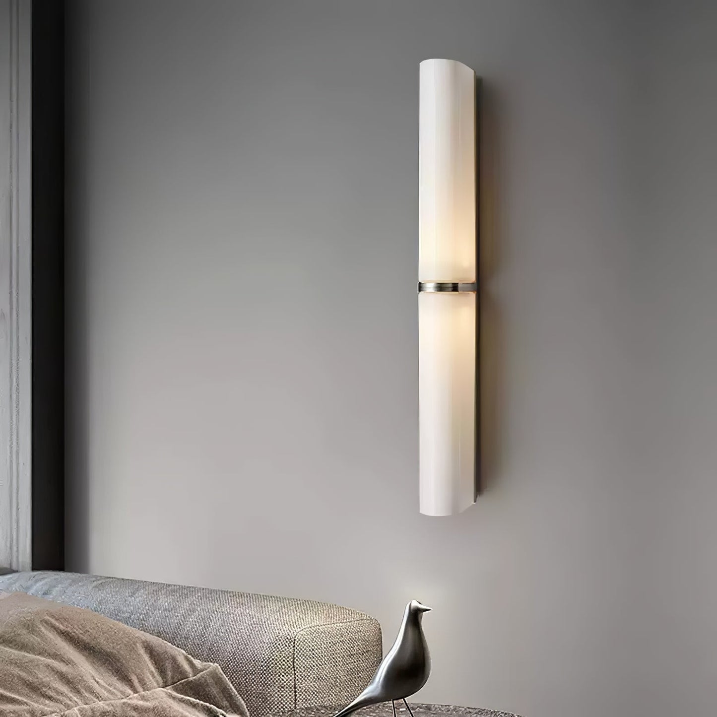 Modern Ivory Glow Wall Sconce with LED Lighting - Elegant Wall Lamp for Living Room, Bedroom, and Entryway
