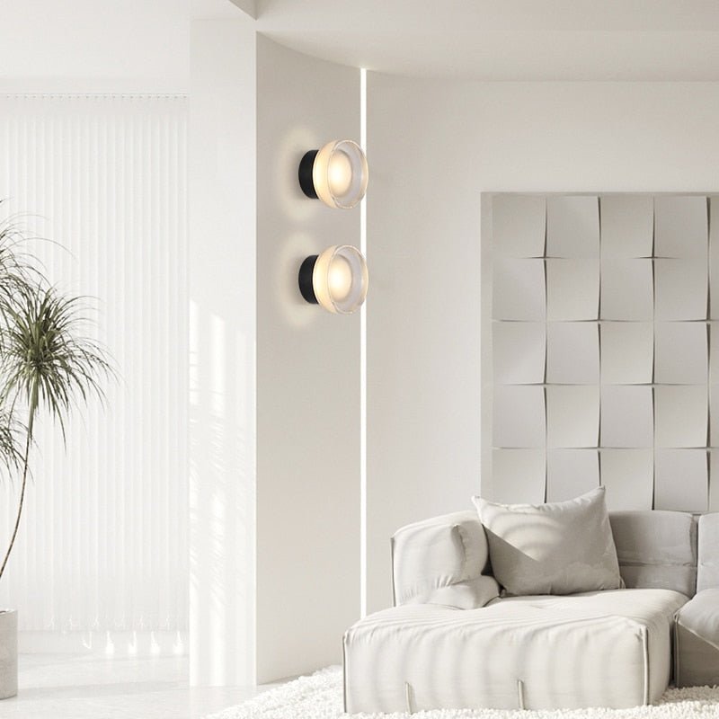 Stylish Wall Lamp with LED Lighting and Glass Design for Modern Interiors
