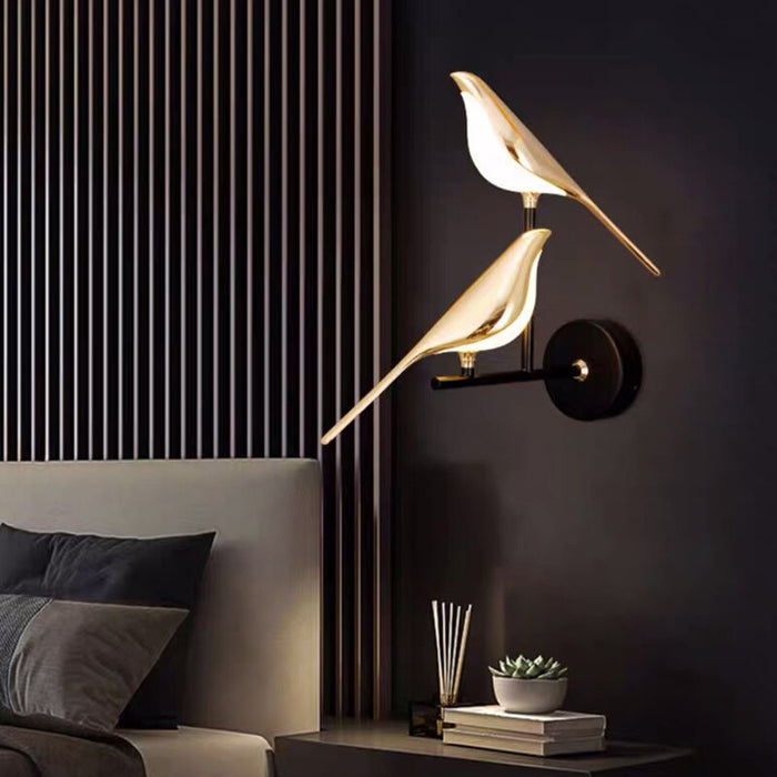 Modern Gold Wall Sconce Lighting with LED for Energy-Efficient Home Decor - Stylish Bird Design Wall Lamp