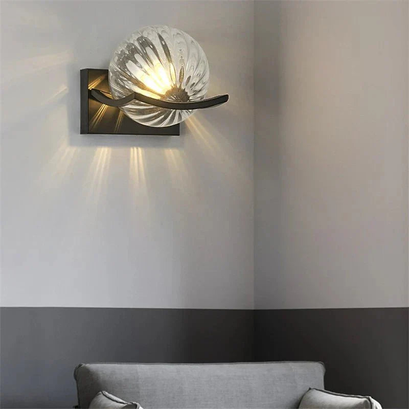 Modern Glass LED Wall Sconce Lighting - Elegant Wall Lamp for Cozy Interiors