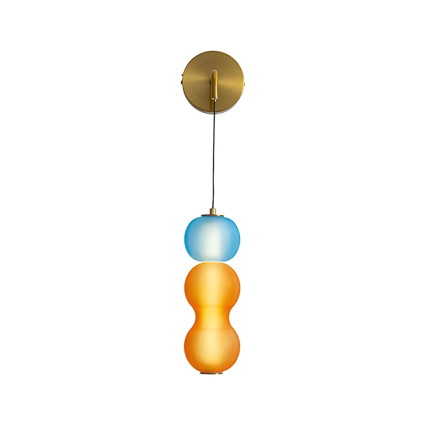 Modern Colorful Glass Wall Sconce Light - LED Wall Lamp for Living Room, Hallway, Bedroom - Unique Design & Energy Efficient Lighting