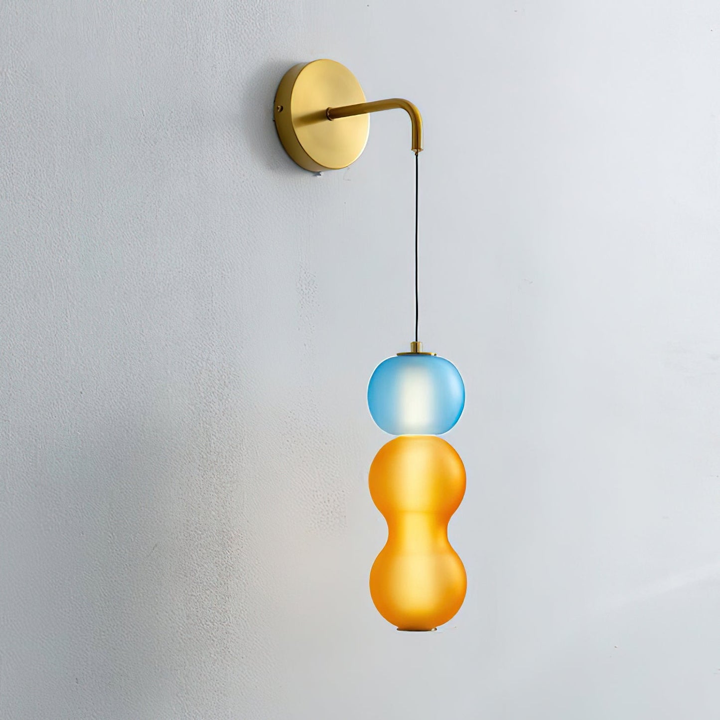 Modern Colorful Glass Wall Sconce Light - LED Wall Lamp for Living Room, Hallway, Bedroom - Unique Design & Energy Efficient Lighting