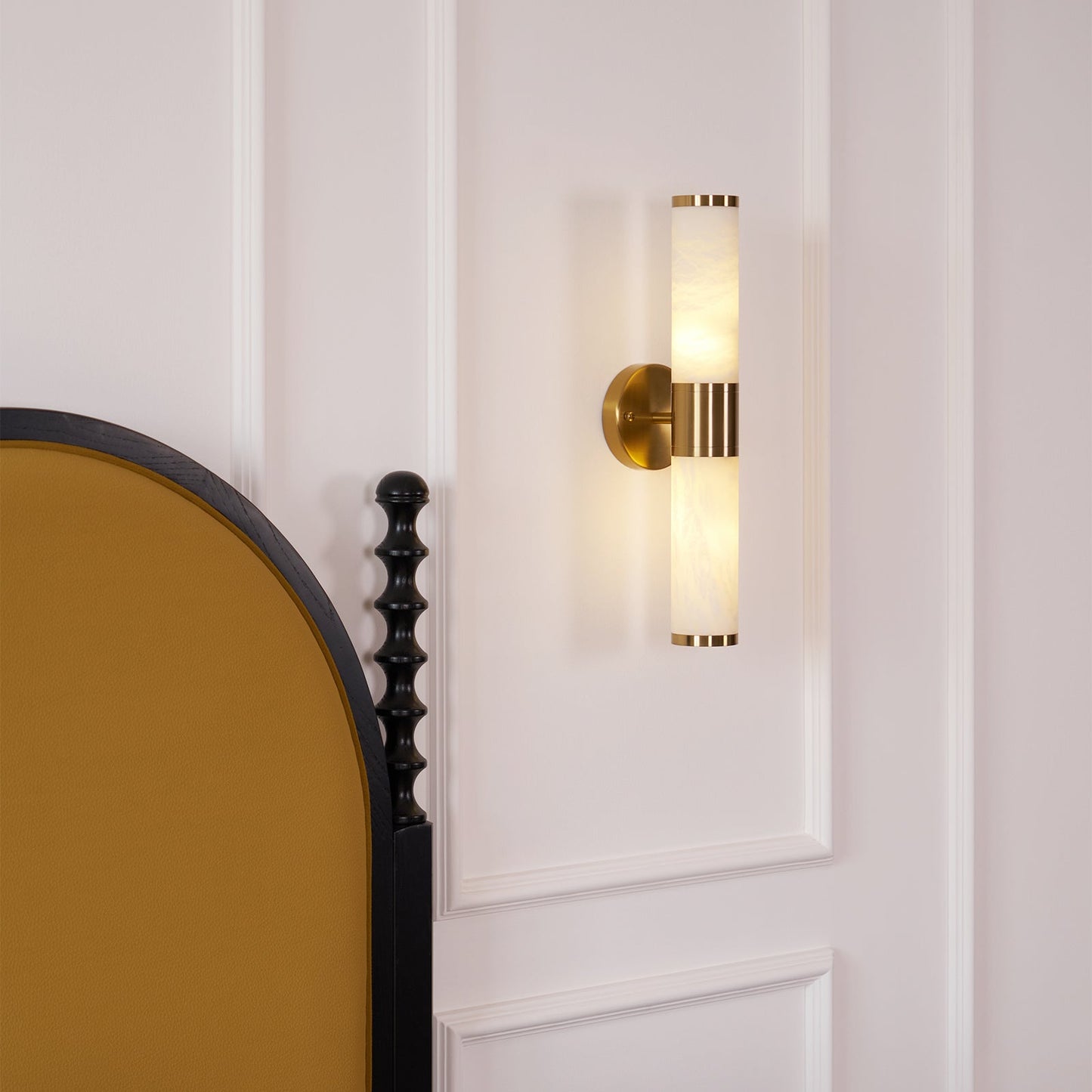 Tanzelo Alabaster Wall Sconce Lighting - Elegant Warm Light Fixture for Modern Interiors