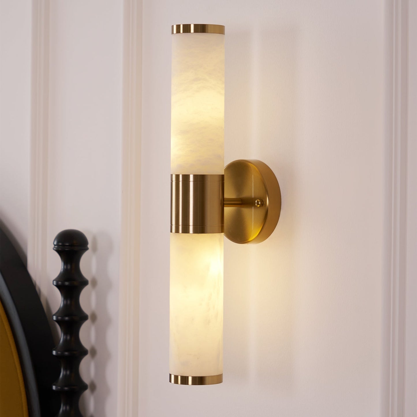 Tanzelo Alabaster Wall Sconce Lighting - Elegant Warm Light Fixture for Modern Interiors