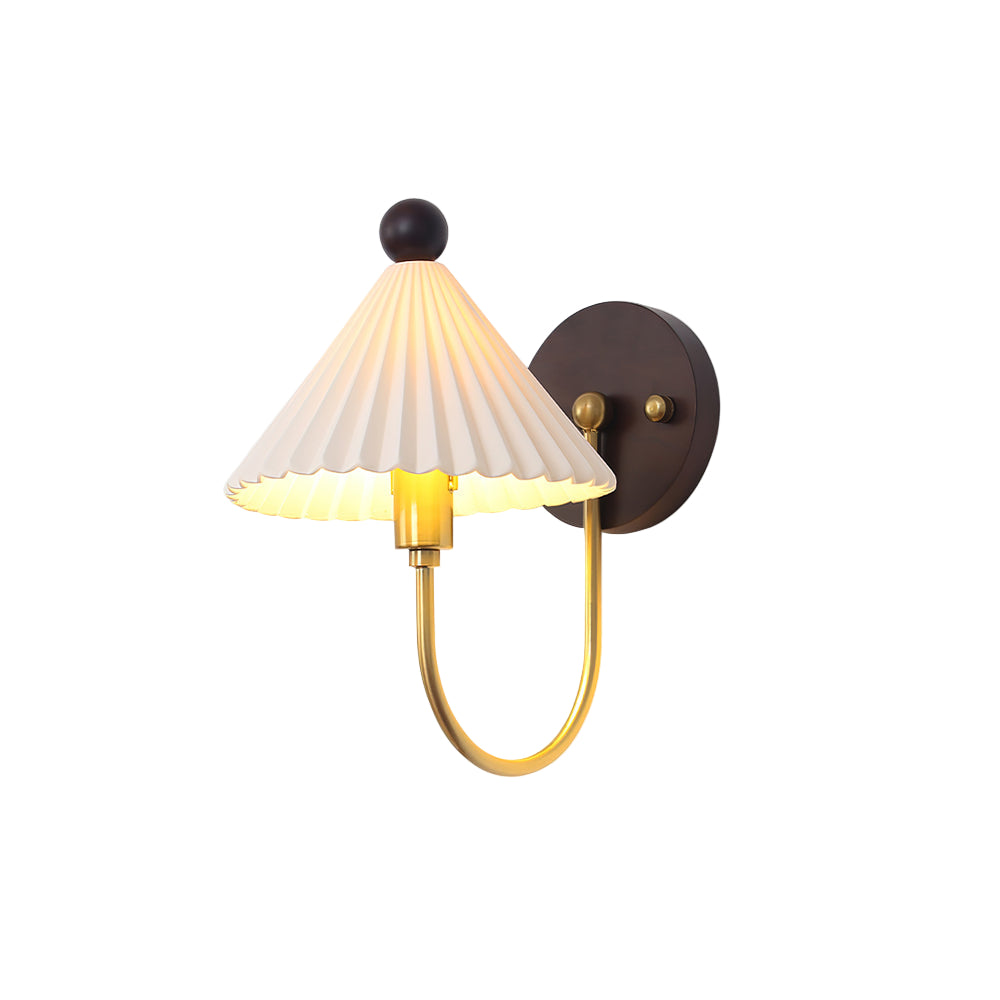 Vintage Wall Sconce Light with Ceramic Shade - Elegant Wall Lamp for Cozy Atmosphere in Bathrooms and Indoor Spaces