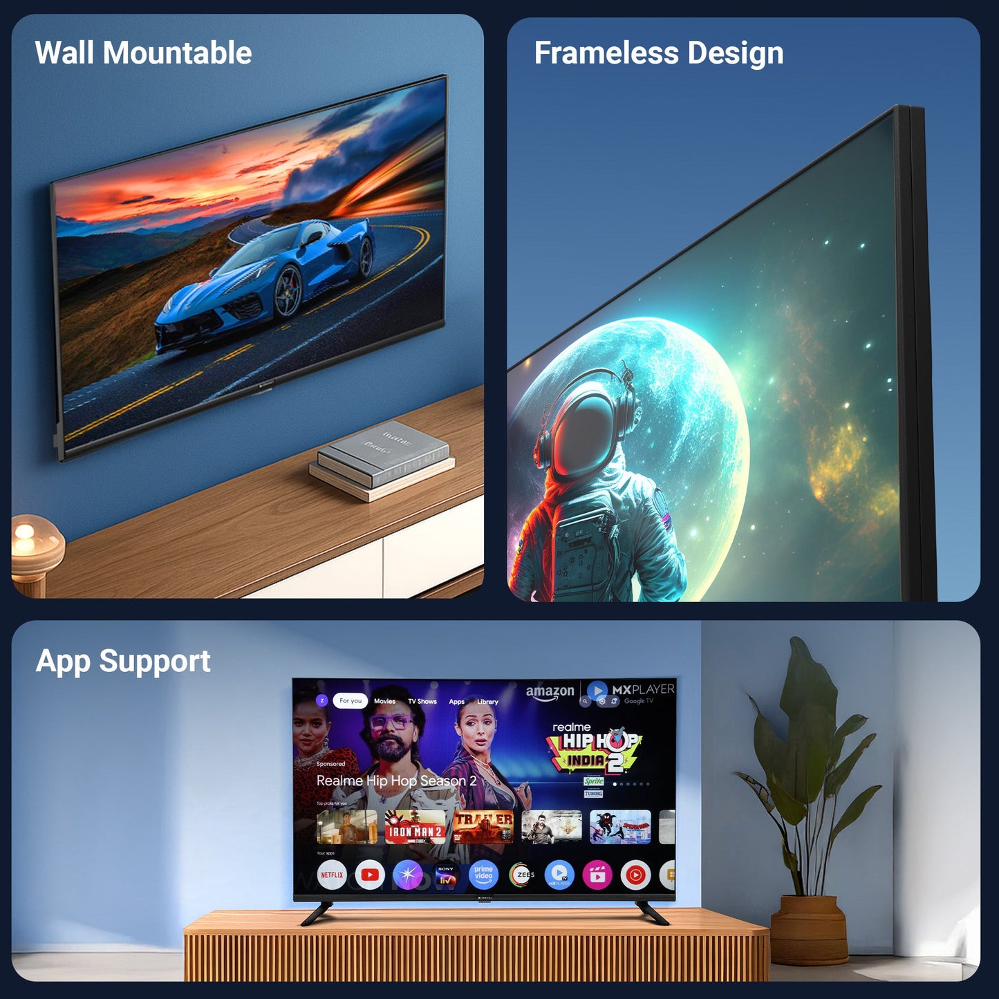 Téléwizor QLED 4K z Google TV i Dolby Audio | 43 cale z Bezramkowym Designem dla Niezapomnianych Wrażeń Wizualnych 6
