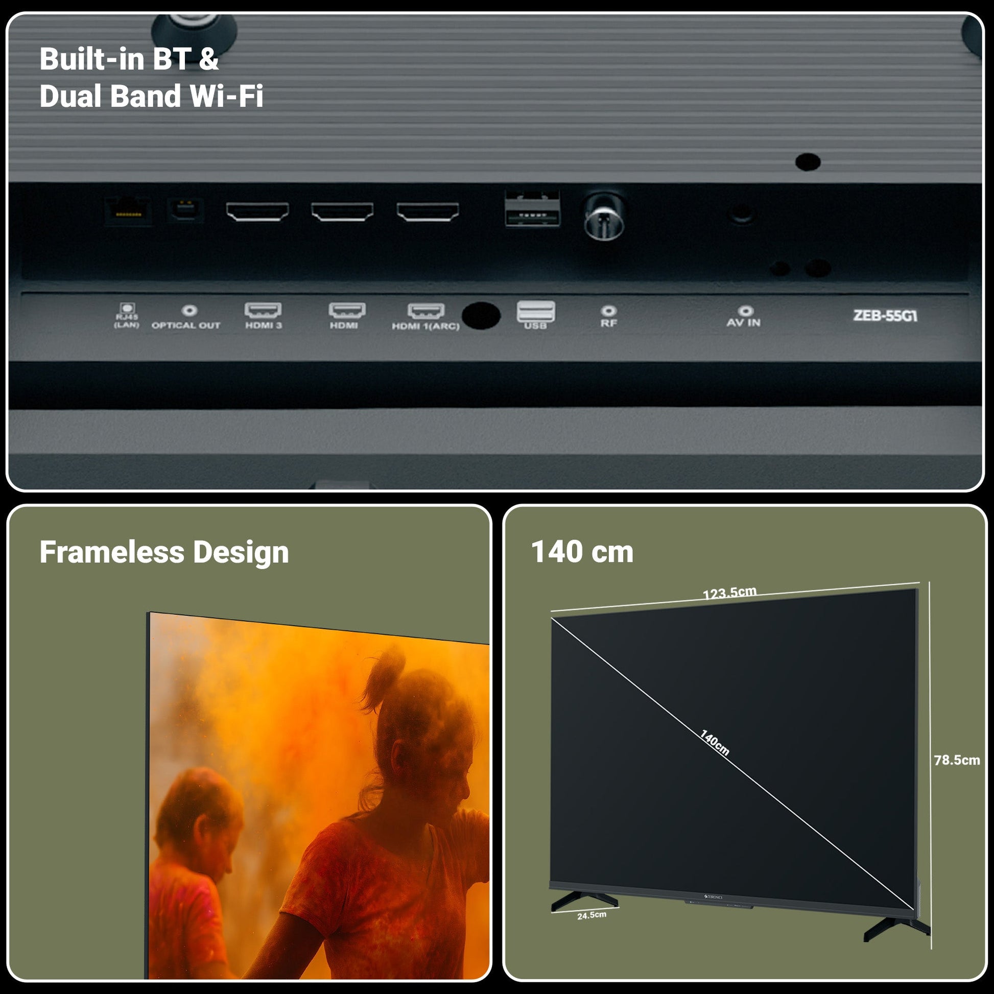 Téléwizor 55 cali QLED 4K z Google TV i Dolby Audio - Idealny do Domowej Rozrywki 7