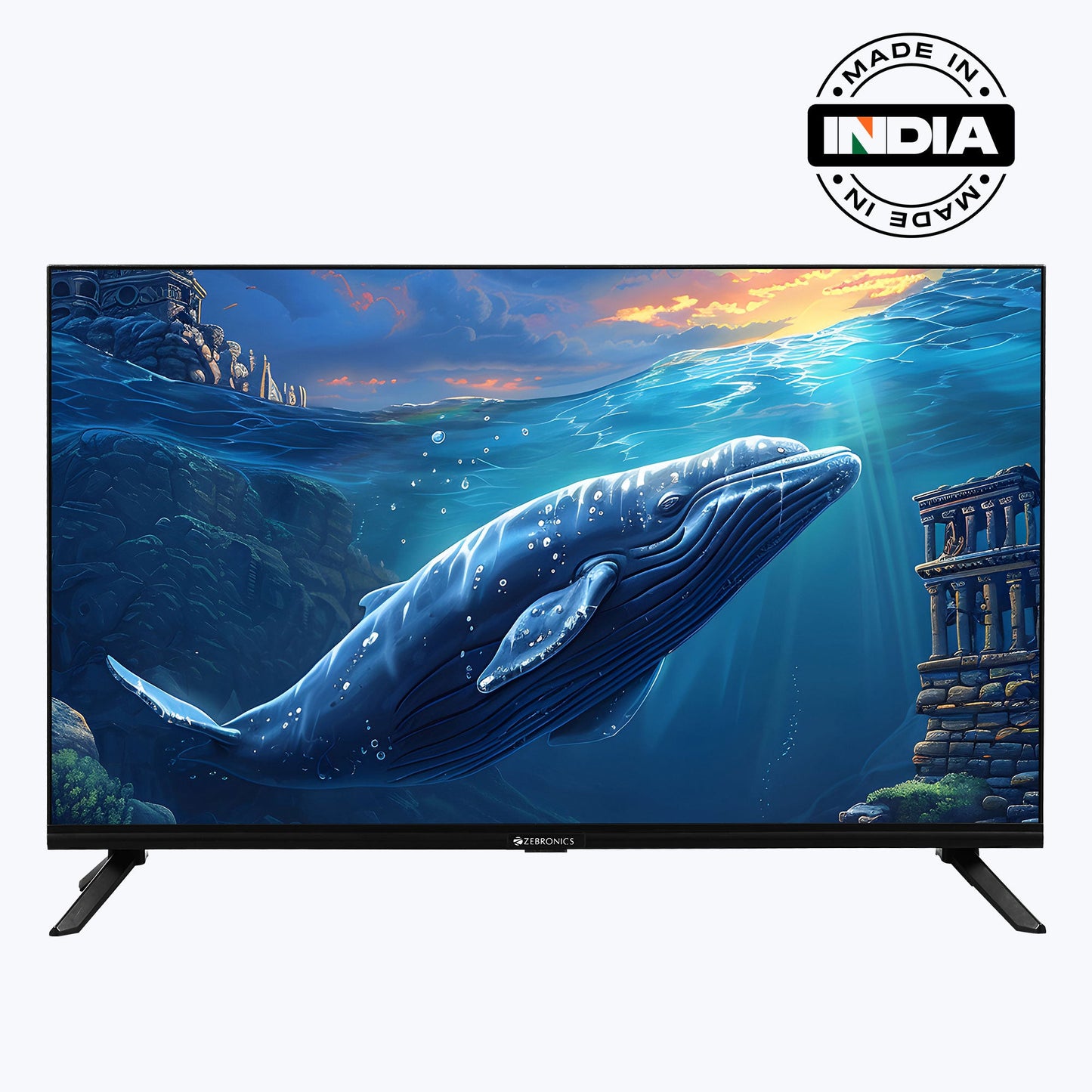 Zéb | Telewizor 32 cale HD z Bezramkowym Designem i Multi-Portami | Doskonała Jakość Obrazu do Filmu i Gier 1