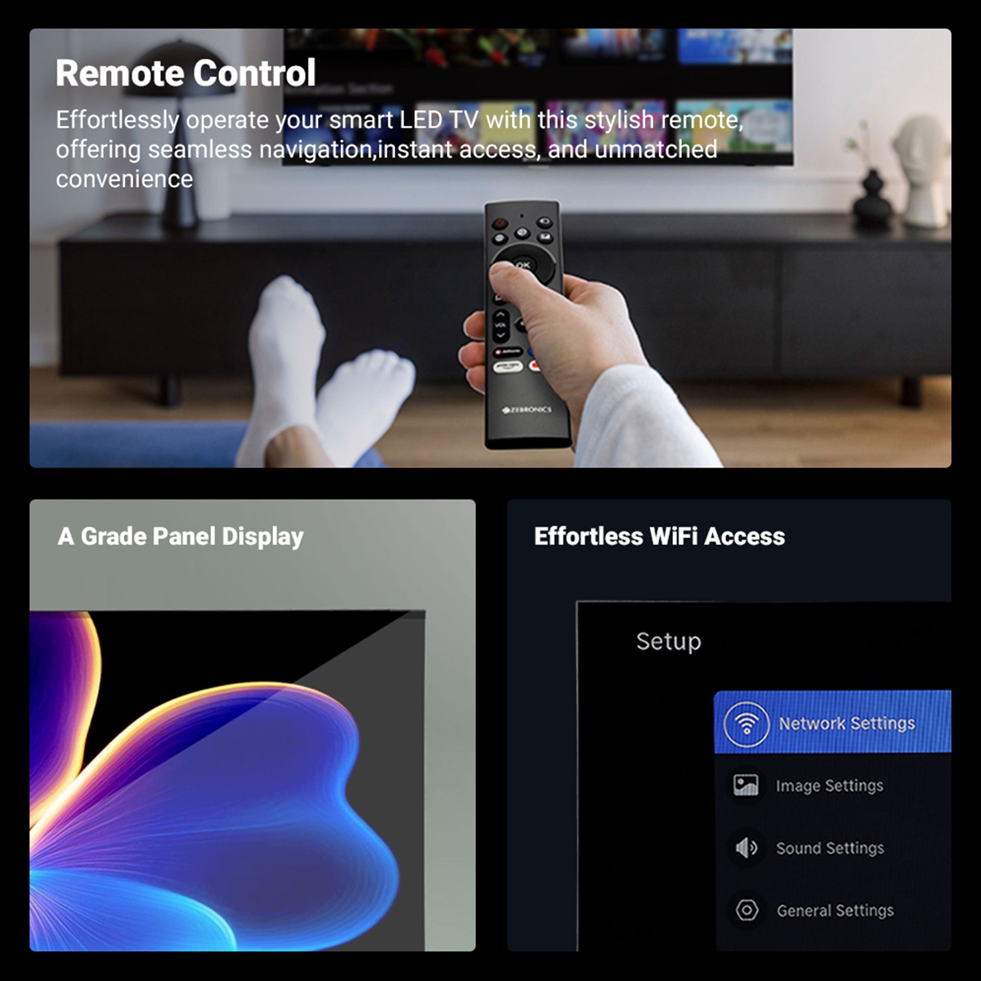 Zéb | Telewizor 32 cale LED z Rozdzielczością HD i Multi-Connectivity | Nowoczesny Design do Domowego Rozrywki 3
