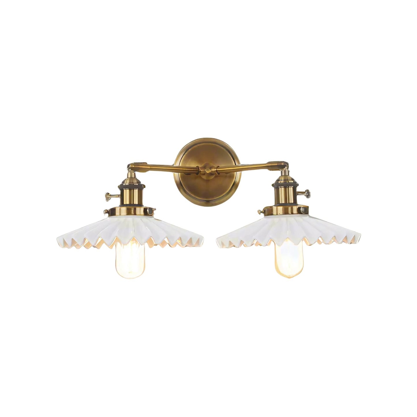 Zelvio Modern LED Wall Sconce Lighting - Elegant Double Wall Lights for Bedroom, Living Room, and Hallway Decor