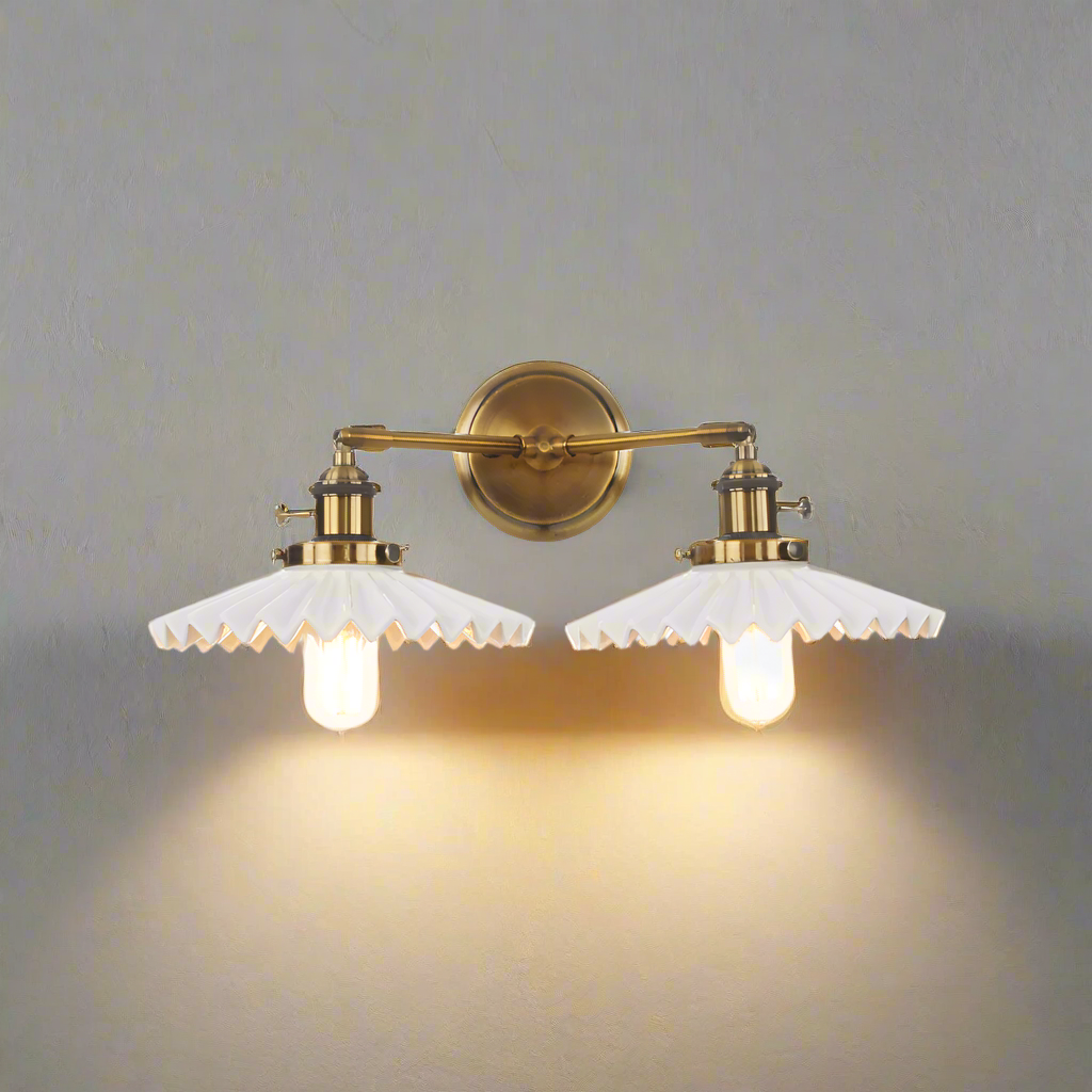 Zelvio Modern LED Wall Sconce Lighting - Elegant Double Wall Lights for Bedroom, Living Room, and Hallway Decor