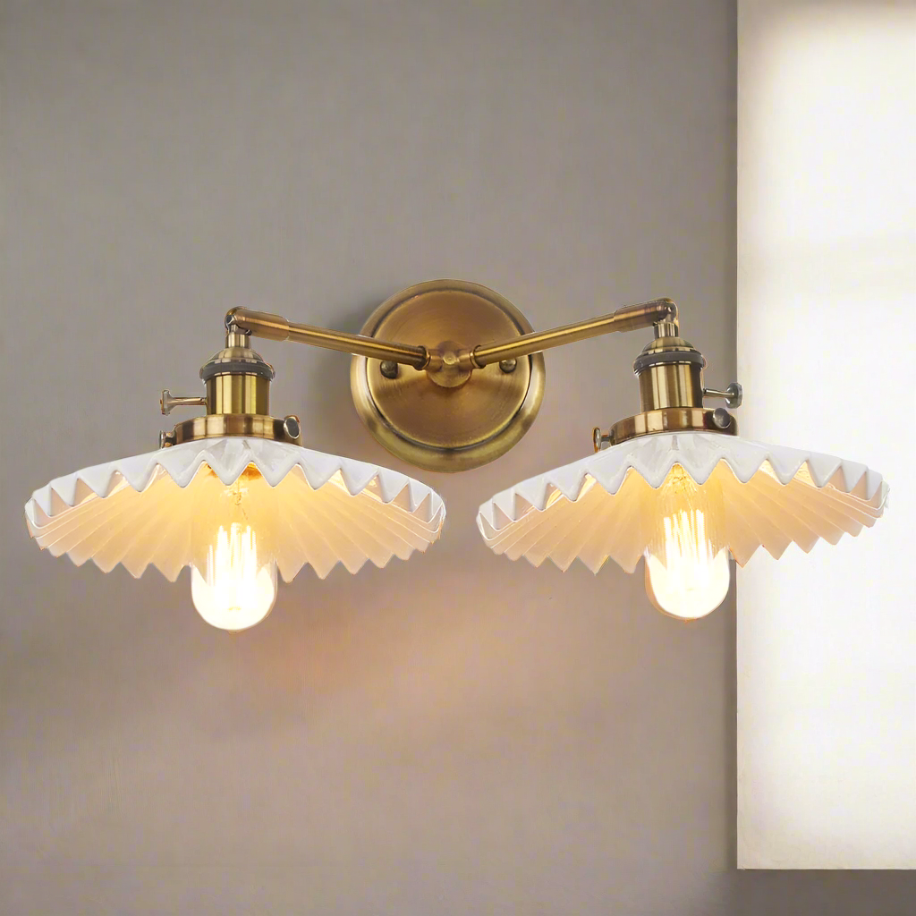 Zelvio Modern LED Wall Sconce Lighting - Elegant Double Wall Lights for Bedroom, Living Room, and Hallway Decor