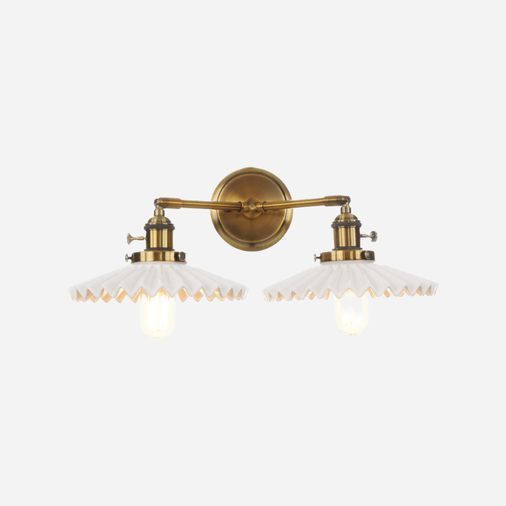 Zelvio Modern LED Wall Sconce Lighting - Elegant Double Wall Lights for Bedroom, Living Room, and Hallway Decor