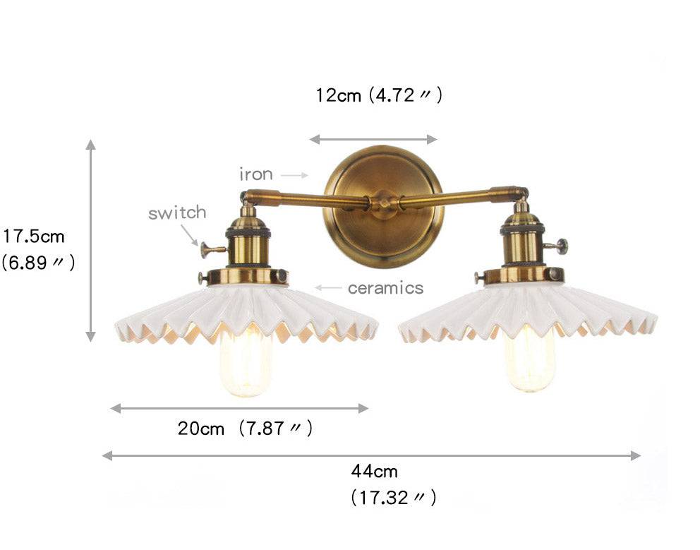 Zelvio Modern LED Wall Sconce Lighting - Elegant Double Wall Lights for Bedroom, Living Room, and Hallway Decor