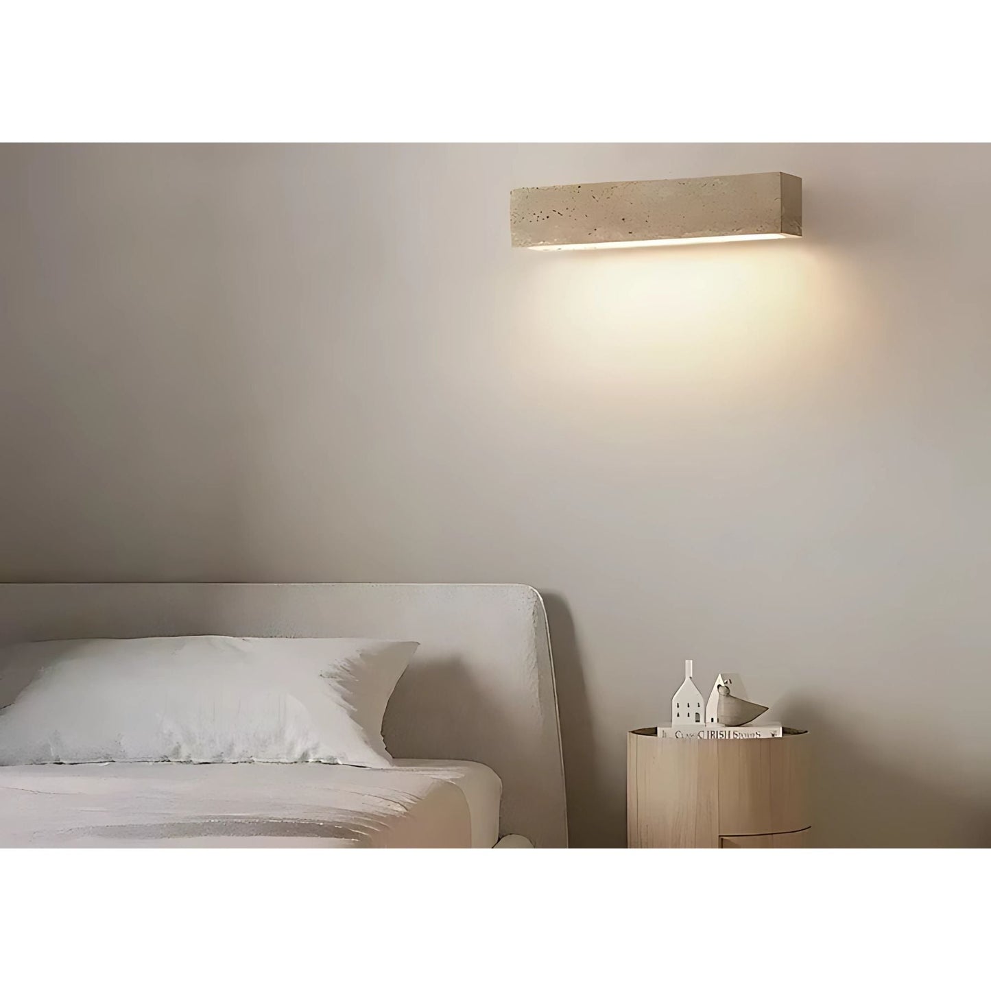 Zenlome | Modern Wall Lamp Made of Natural Stone with LED Lighting | Elegant Design for a Calm Interior