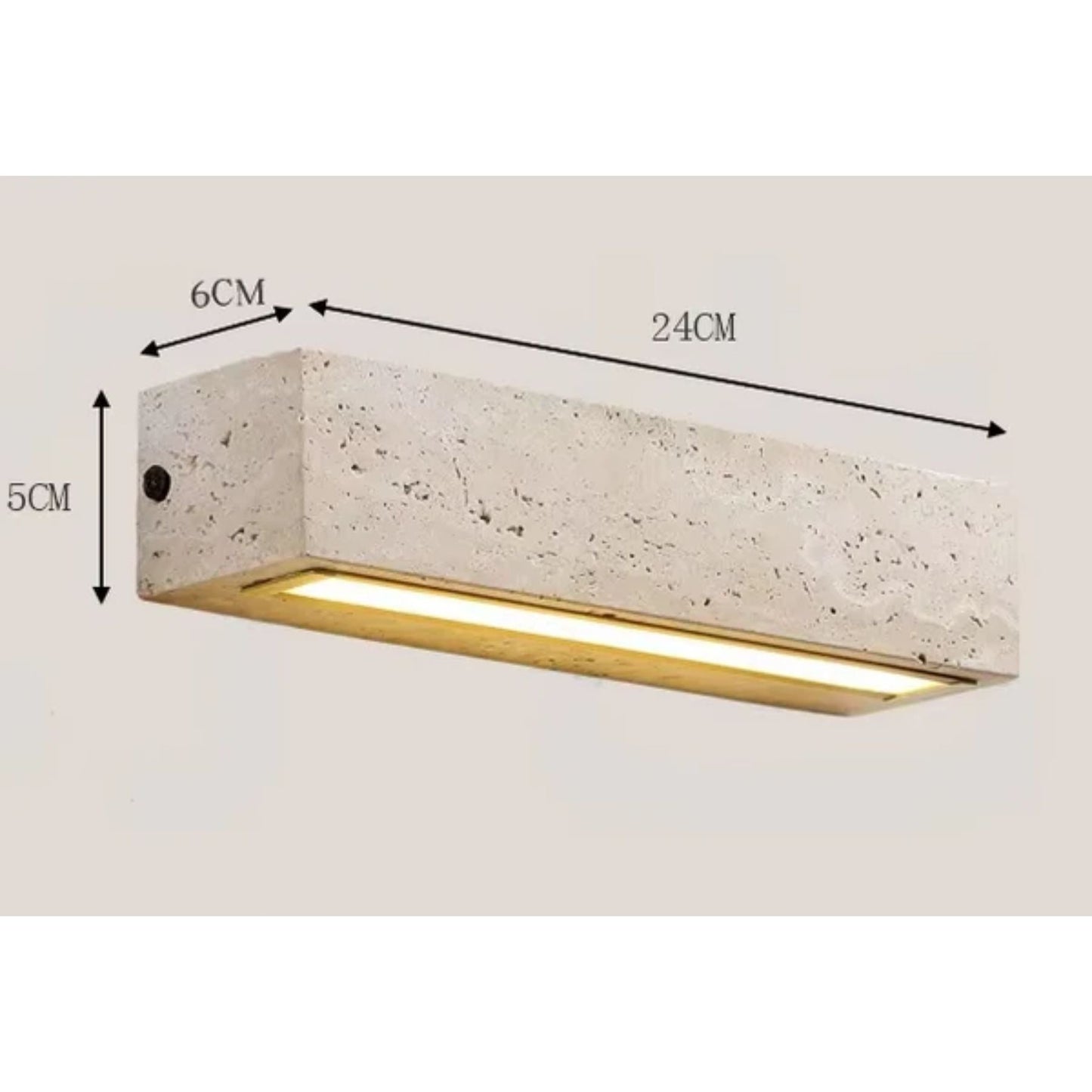 Zenlome | Modern Wall Lamp Made of Natural Stone with LED Lighting | Elegant Design for a Calm Interior