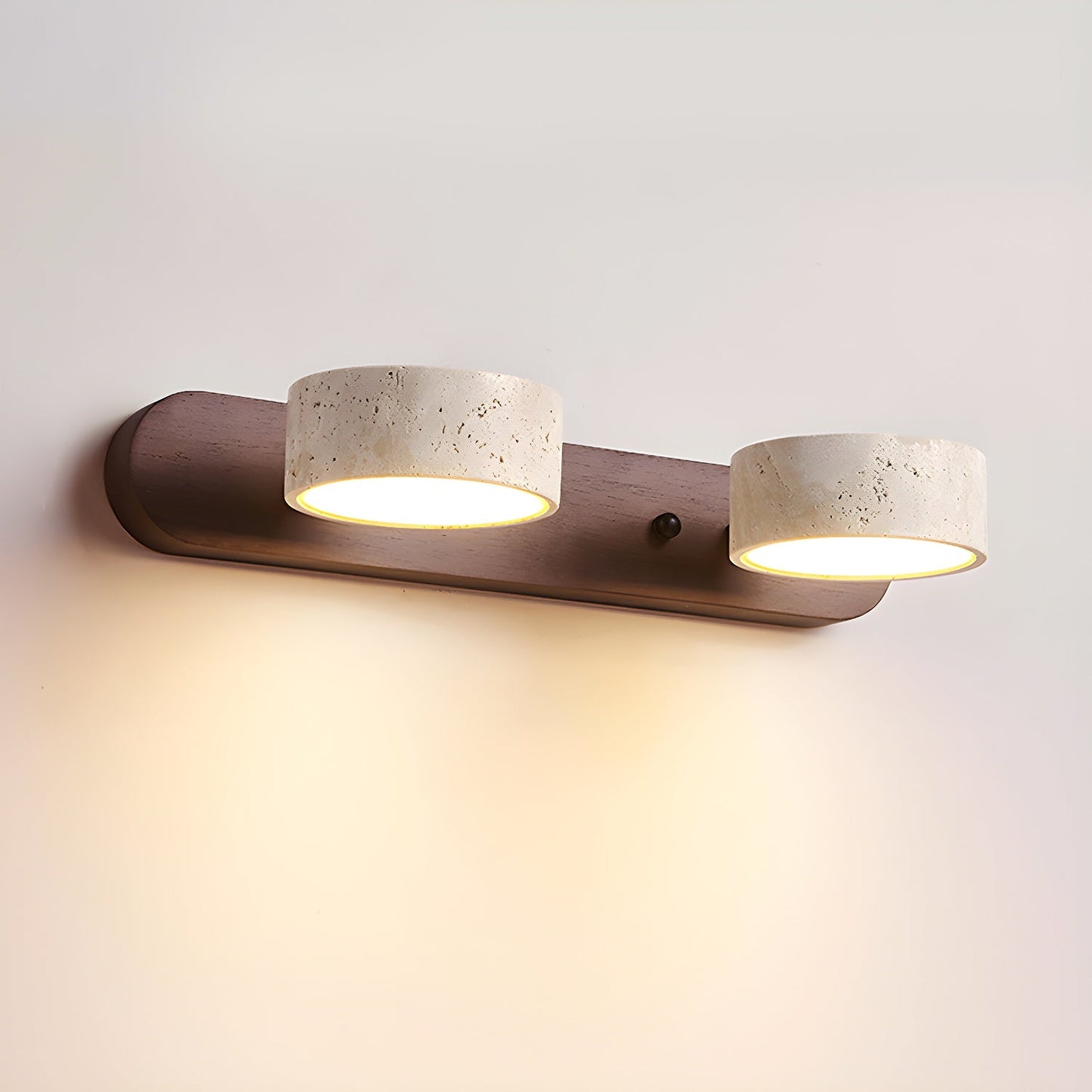 Zinzo | Travertine Wall Lamp with LED Lighting | Modern Design for a Pleasant Atmosphere