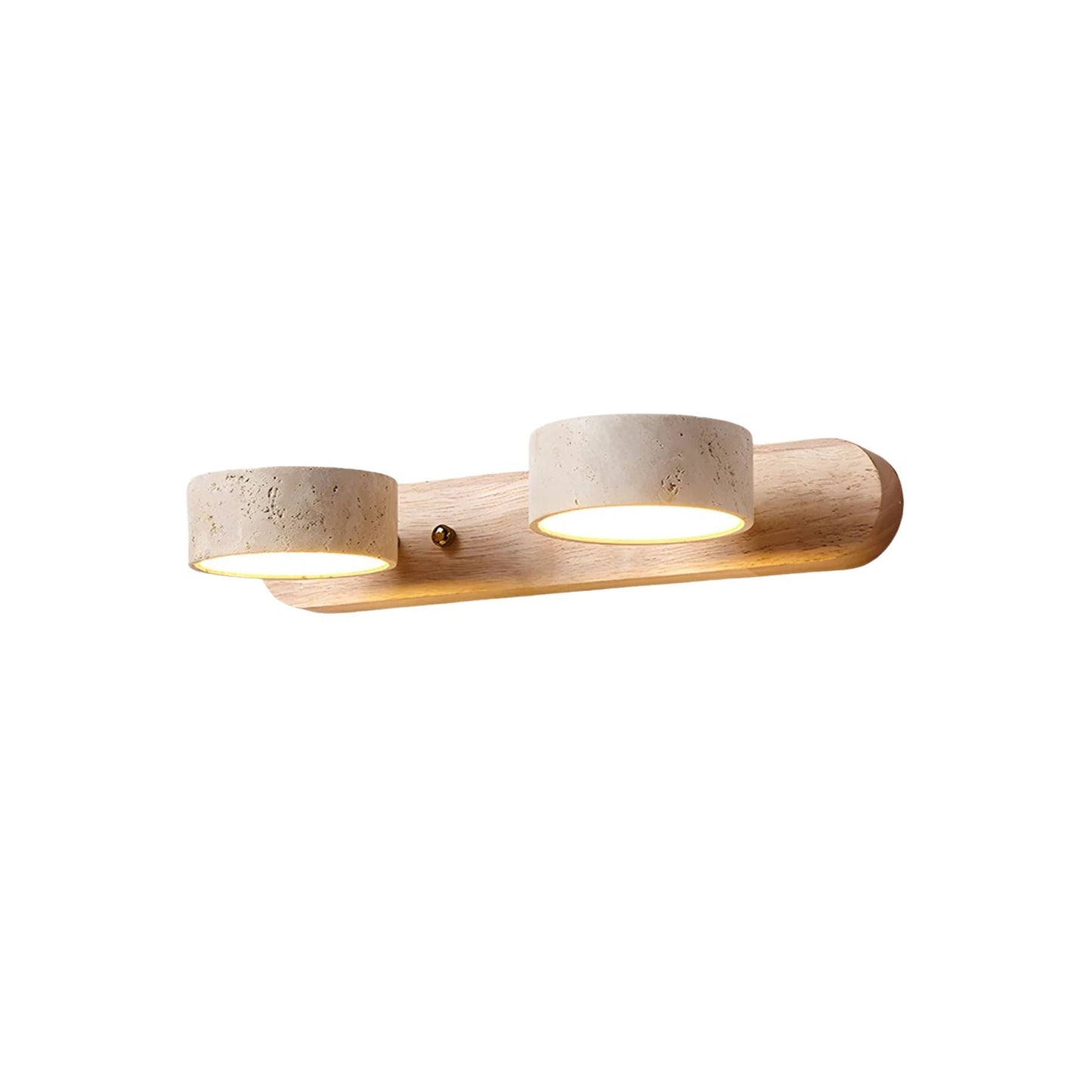 Zinzo | Travertine Wall Lamp with LED Lighting | Modern Design for a Pleasant Atmosphere