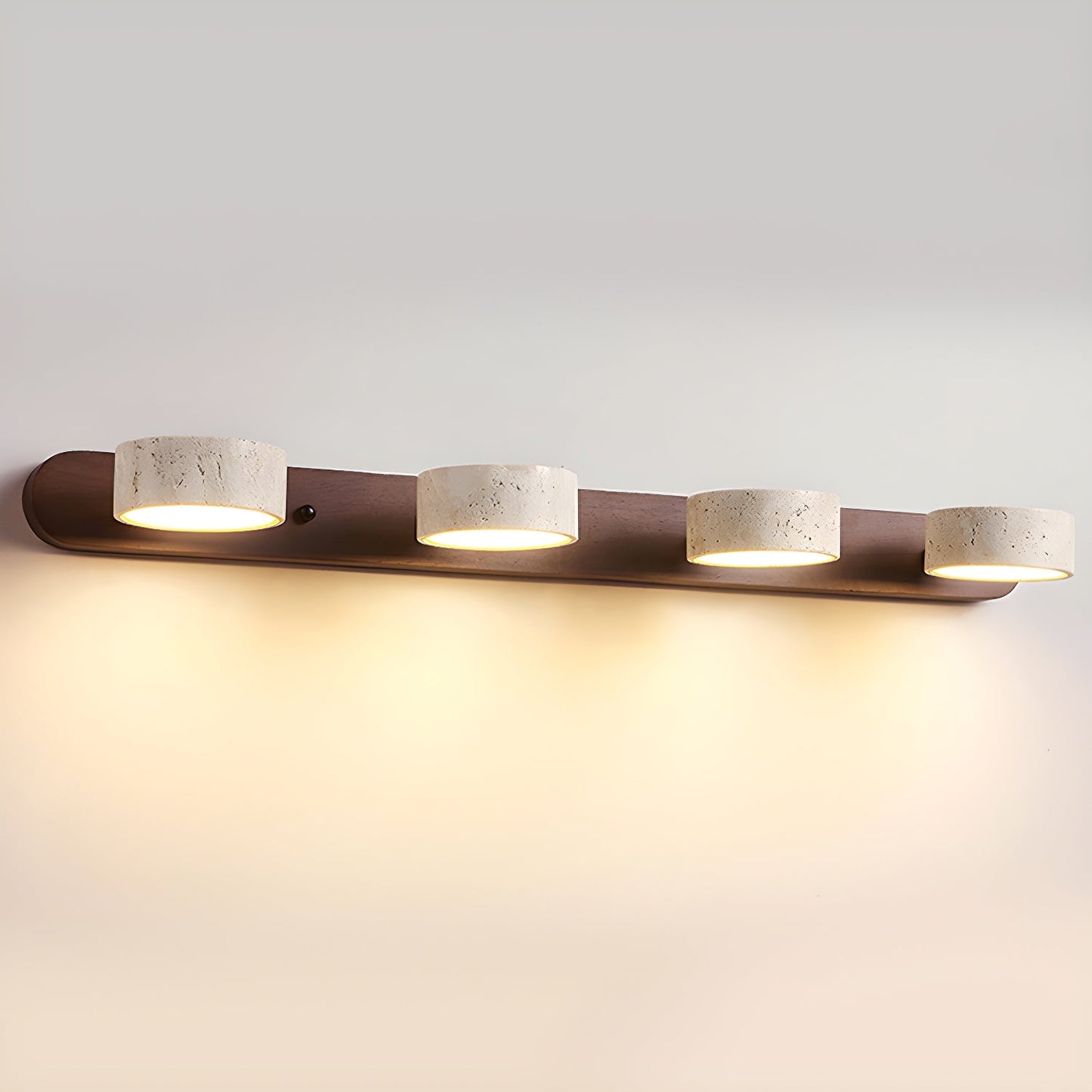 Zinzo | Travertine Wall Lamp with LED Lighting | Modern Design for a Pleasant Atmosphere