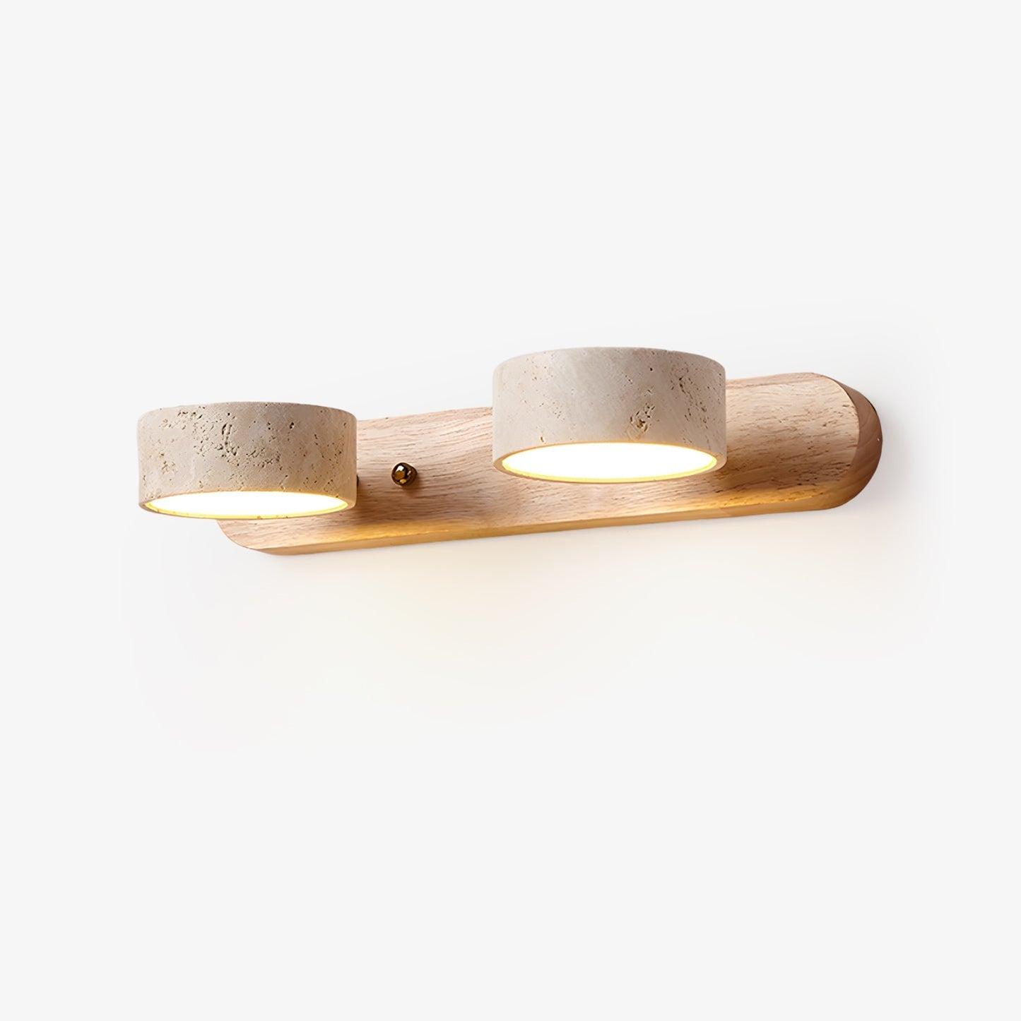 Zinzo | Travertine Wall Lamp with LED Lighting | Modern Design for a Pleasant Atmosphere