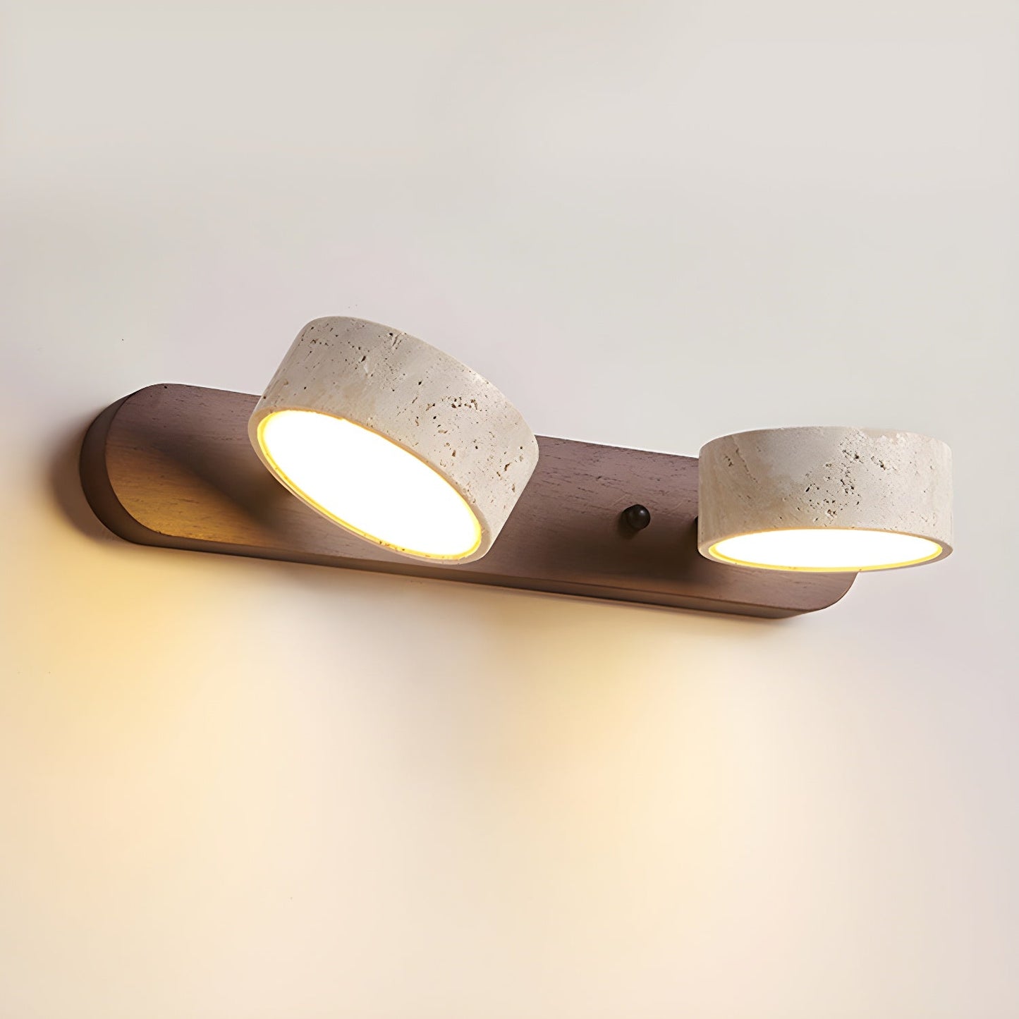 Zinzo | Travertine Wall Lamp with LED Lighting | Modern Design for a Pleasant Atmosphere