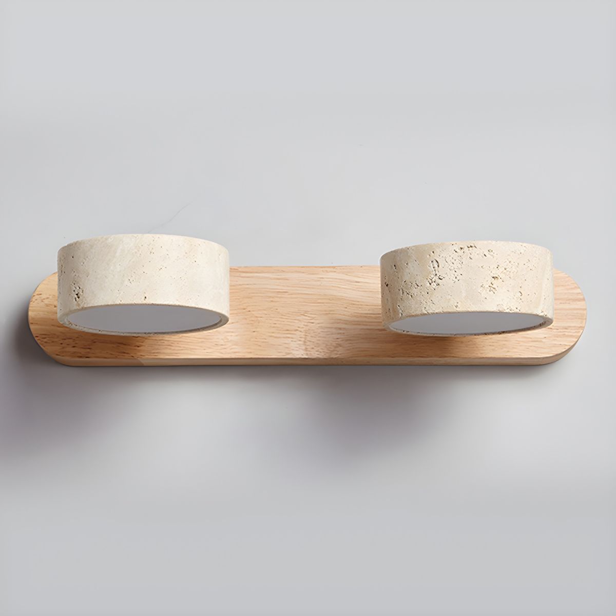 Zinzo | Travertine Wall Lamp with LED Lighting | Modern Design for a Pleasant Atmosphere
