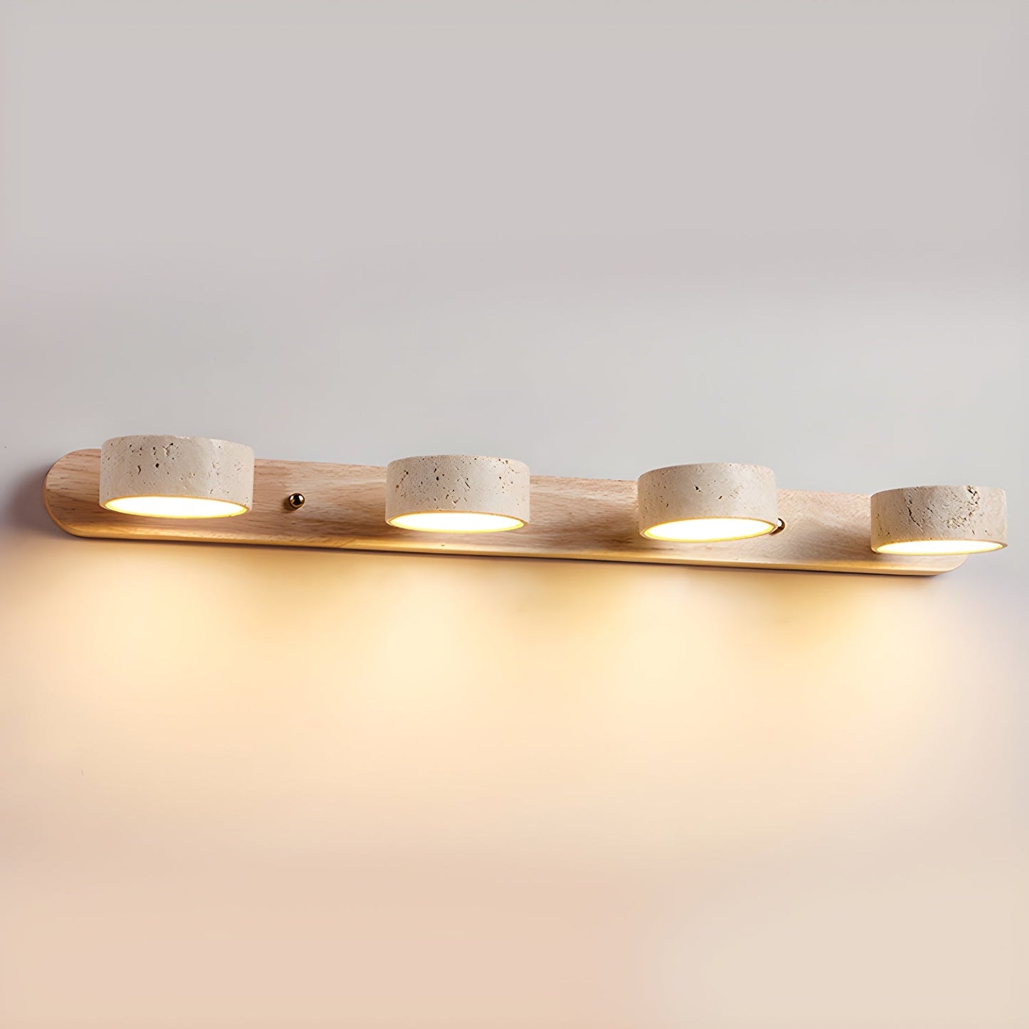 Zinzo | Travertine Wall Lamp with LED Lighting | Modern Design for a Pleasant Atmosphere
