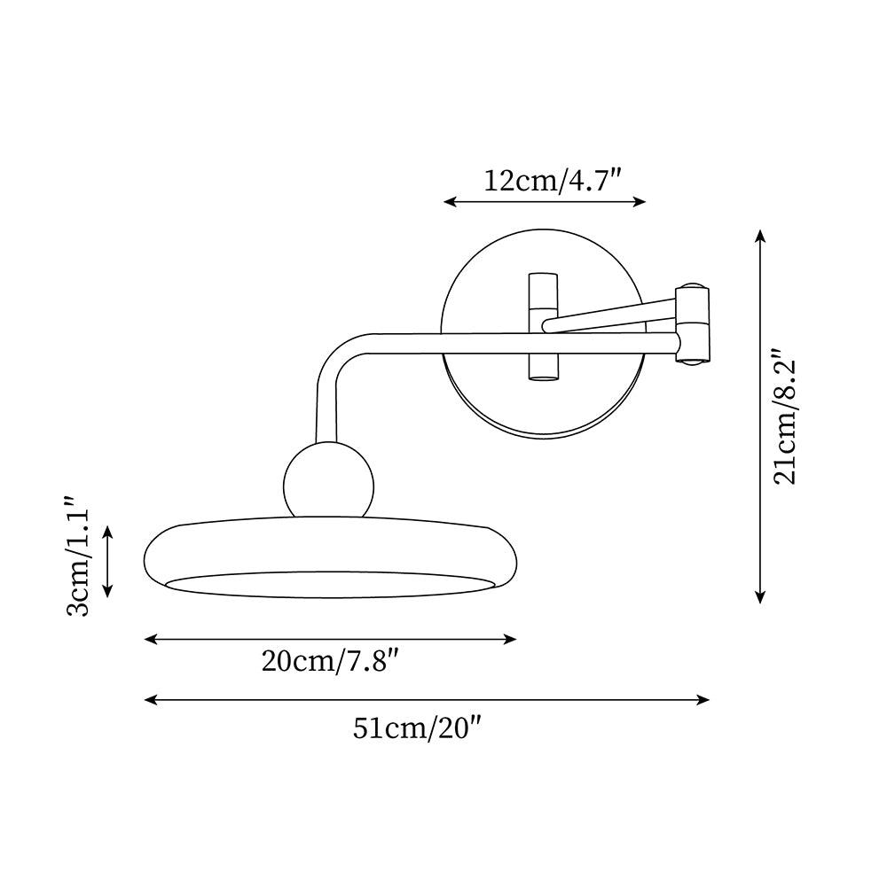 Zollin Adjustable Wall Sconce Light with Warm LED - Modern Minimalist Wall Lamp for Cozy Atmosphere